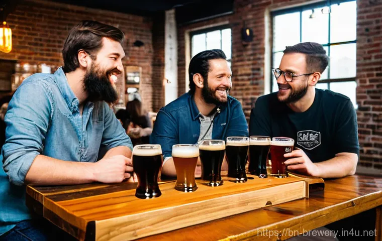 수제맥주 경쟁 시장 분석 - **Prompt:** A passionate, bearded craft brewer, wearing a clean, rustic apron and a cap, carefully i...