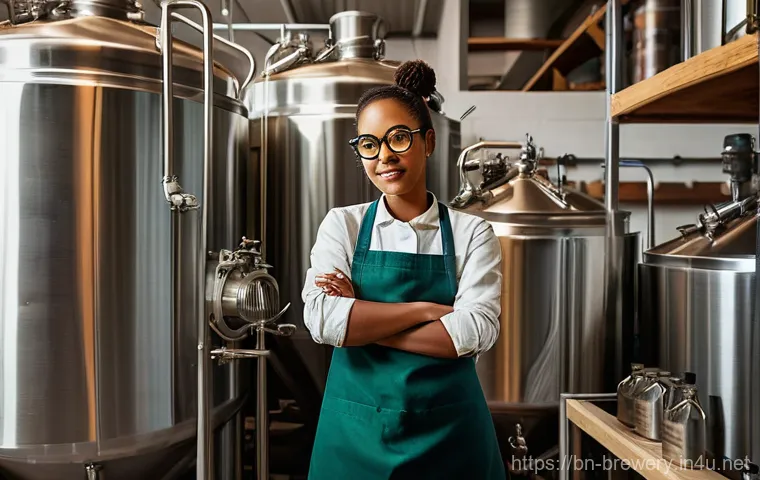 수제맥주 상표등록 - **Crafting Passion and Unique Flavors:** "A skilled craft brewer, a diverse young woman with a focus...